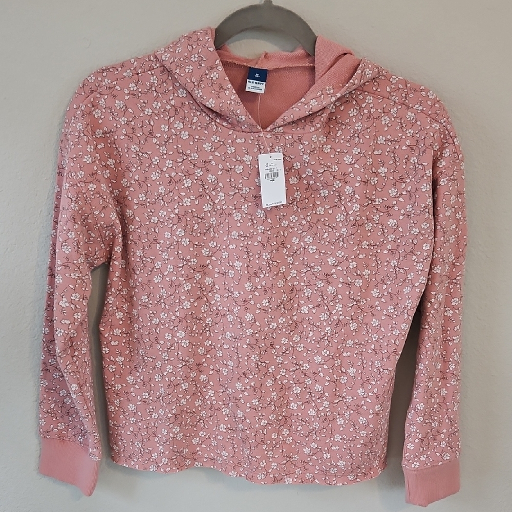 Old Navy Peachy Pink Floral Hoodie